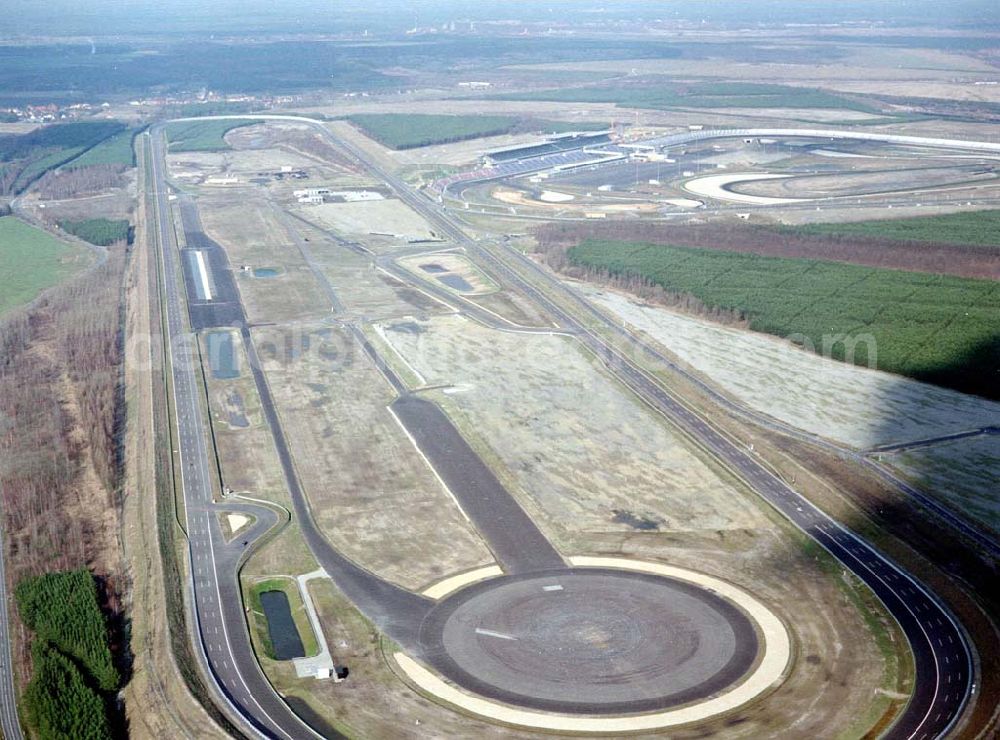 Aerial image Klettwitz / BRB - Gelände des Lausitzringes (Euro - Speedway) bei Klettwitz in Brandenburg.