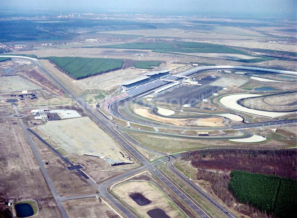 Klettwitz / BRB from above - Gelände des Lausitzringes (Euro - Speedway) bei Klettwitz in Brandenburg.