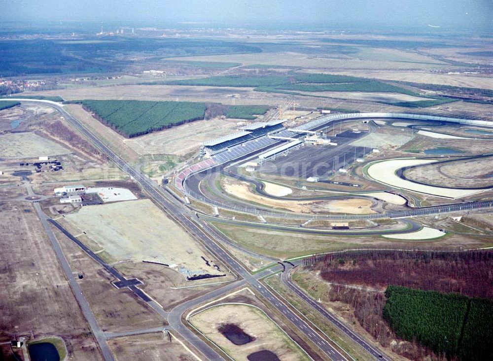 Aerial image Klettwitz / BRB - Gelände des Lausitzringes (Euro - Speedway) bei Klettwitz in Brandenburg.