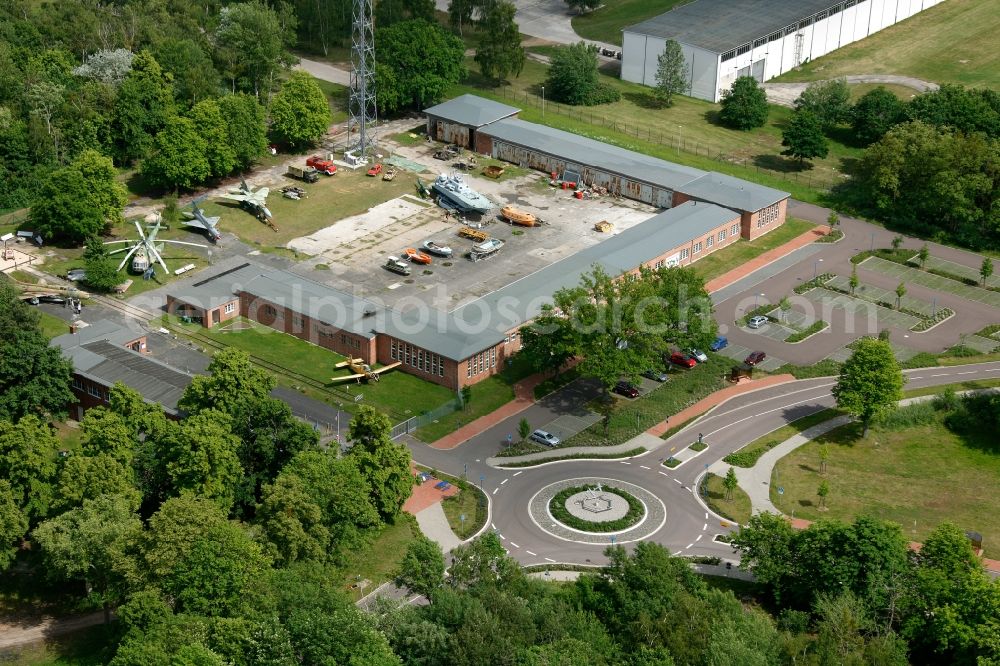 Rechlin from the bird's eye view: Grounds of the Aviation Technical Museum at Claassee in Rechlin north in the state of Mecklenburg-Western Pomerania