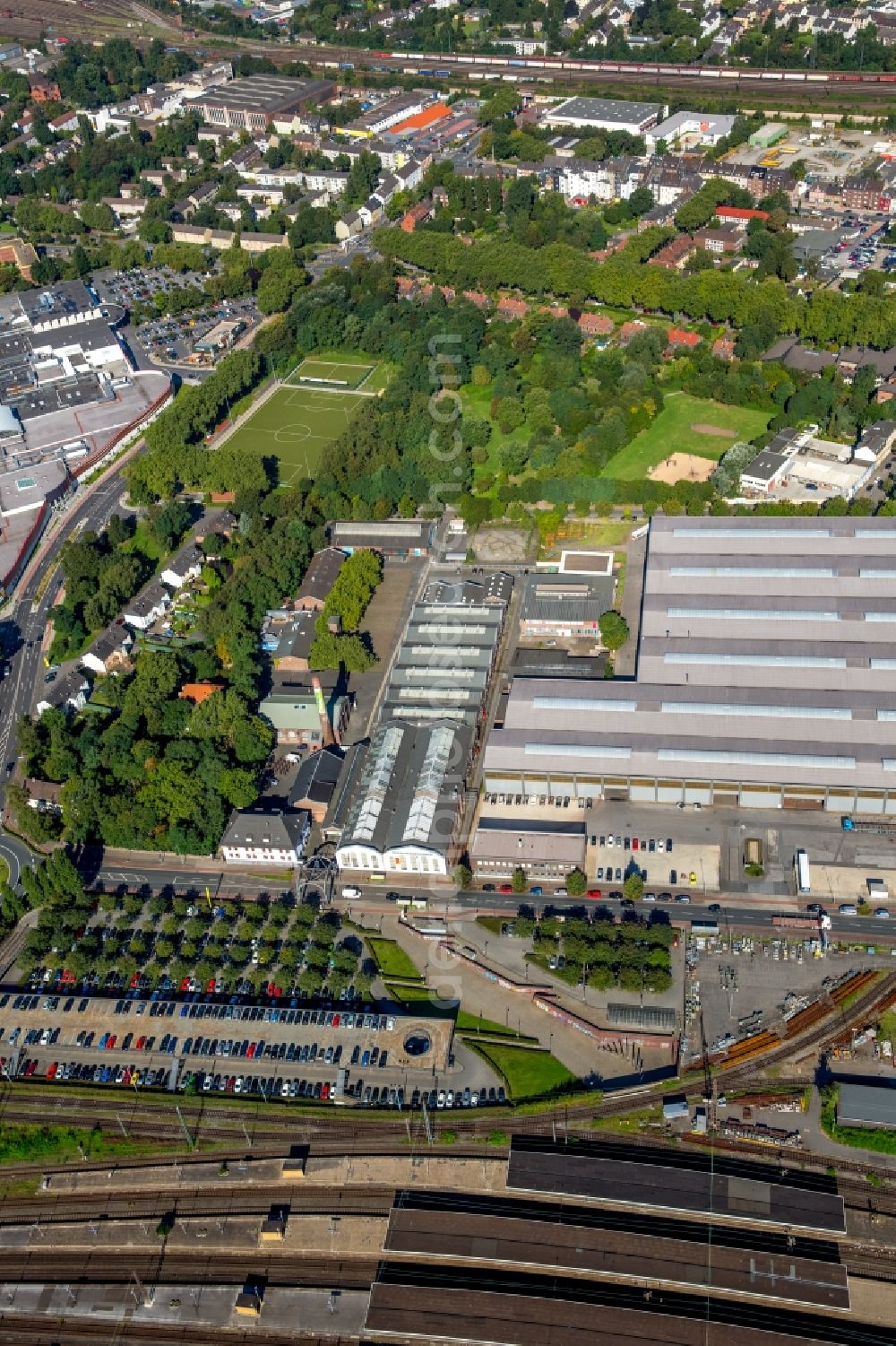 Oberhausen from the bird's eye view: Site of the LVR Industrial Museum in Oberhausen in North Rhine-Westphalia