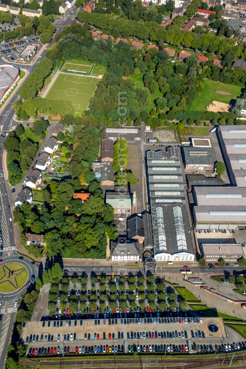 Aerial image Oberhausen - Site of the LVR Industrial Museum in Oberhausen in North Rhine-Westphalia