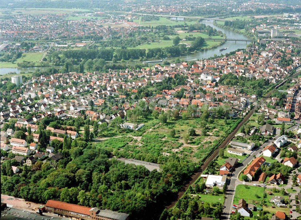 Aerial image Hanau / Hessen - Gelände der MÜBAU AG an der August-Peukert-Straße / Nähe des Bhf. Hanau-Großraum in Hanau.