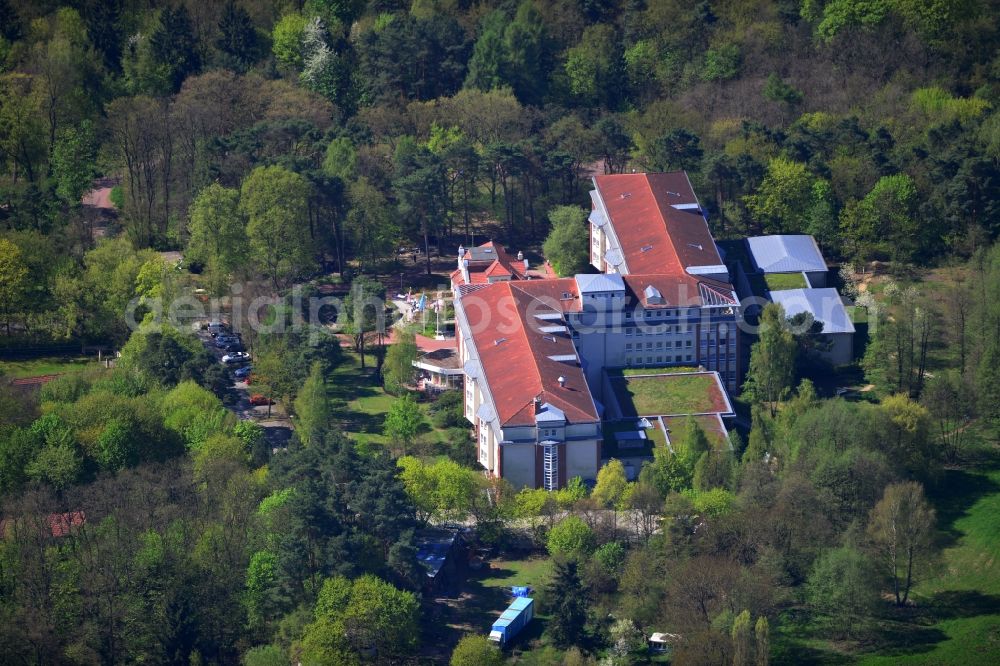 Aerial image Hoppegarten - The median hospital Hoppegarten in Brandenburg. The rehabilitation clinic Hoppegarten is a rehabilitation clinic for orthopedics, rheumatology, trauma and pain management, medical and vocational rehabilitation, EFL Competence Center