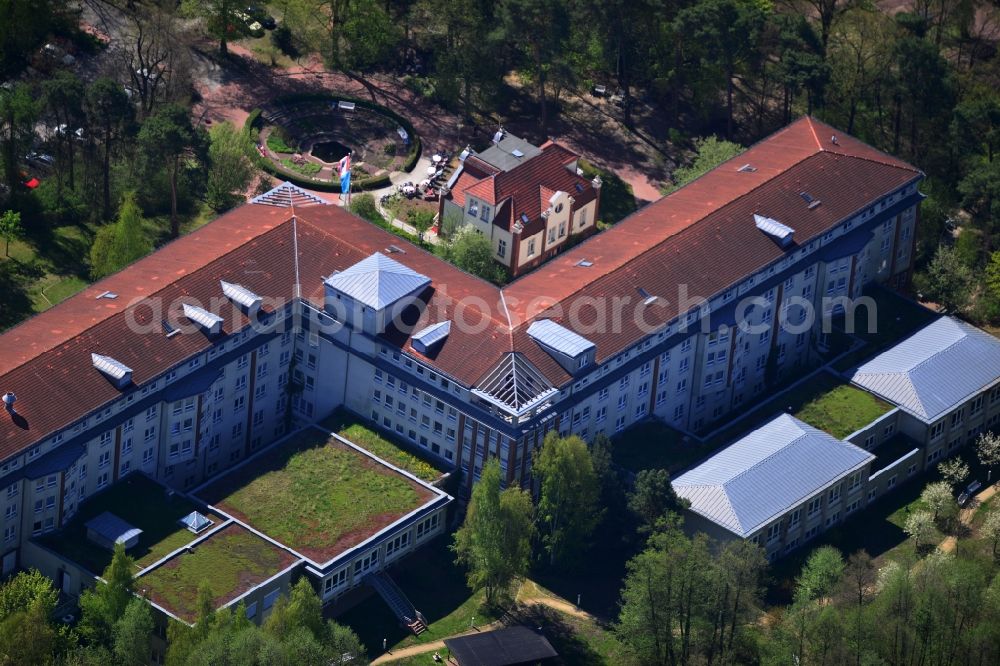 Hoppegarten from above - The median hospital Hoppegarten in Brandenburg. The rehabilitation clinic Hoppegarten is a rehabilitation clinic for orthopedics, rheumatology, trauma and pain management, medical and vocational rehabilitation, EFL Competence Center