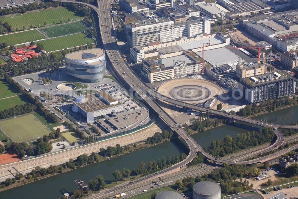 Aerial photograph Stuttgart - Site at the Mercedes-Benz Museum in Stuttgart in Baden-Wuerttemberg