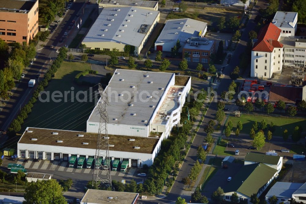 Aerial photograph Berlin Köpenick - Area of the E. Michaelis & Co. KG at Tabbertstrasse in the district Koepenick in Berlin