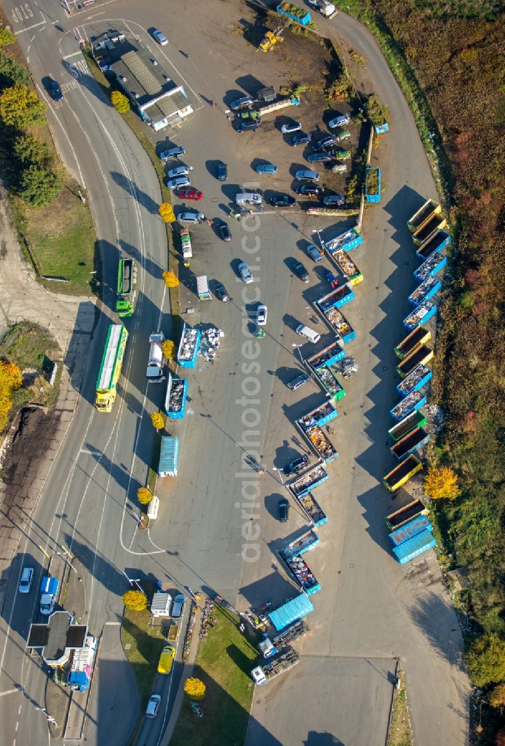 Aerial image Hamm - Site waste and recycling sorting at the lausbach of the city environmental and operational services in Hamm in the state North Rhine-Westphalia