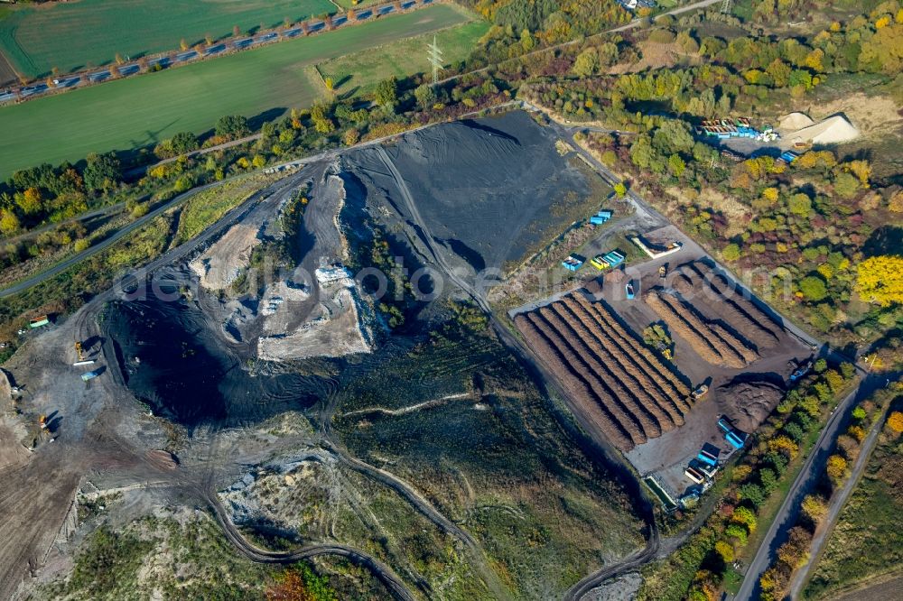 Aerial image Hamm - Site waste and recycling sorting at the lausbach of the city environmental and operational services in Hamm in the state North Rhine-Westphalia