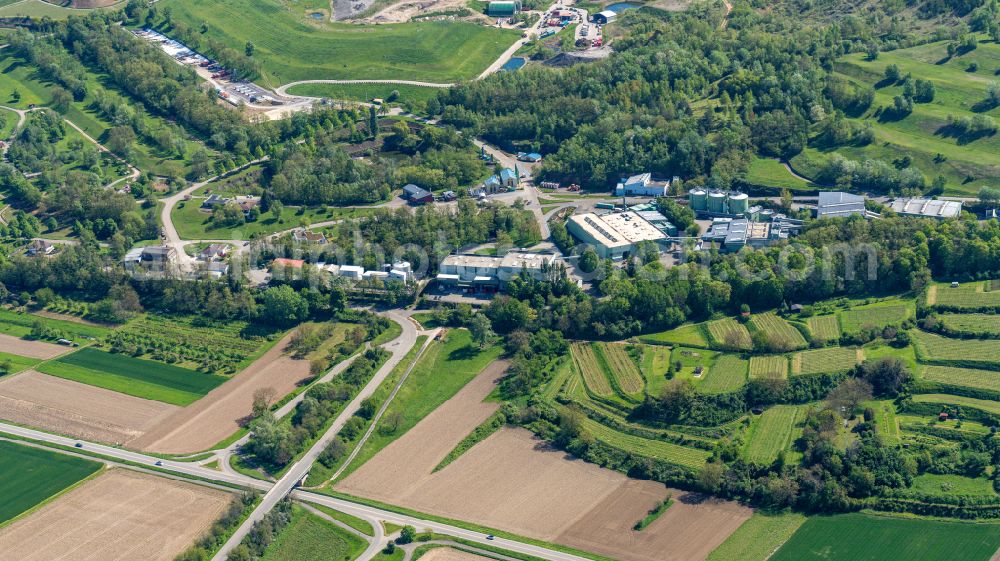 Ringsheim from the bird's eye view: Site waste and recycling sorting ZAK Kahlenberg in Ringsheim in the state Baden-Wurttemberg, Germany