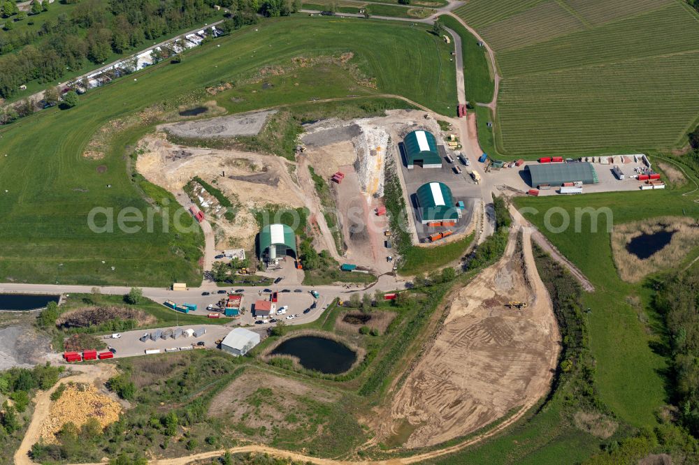 Ringsheim from the bird's eye view: Site waste and recycling sorting ZAK Kahlenberg in Ringsheim in the state Baden-Wurttemberg, Germany