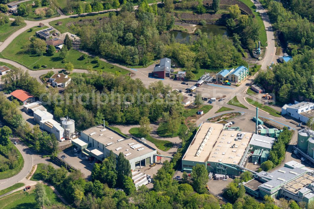 Aerial image Ringsheim - Site waste and recycling sorting ZAK Kahlenberg in Ringsheim in the state Baden-Wurttemberg, Germany