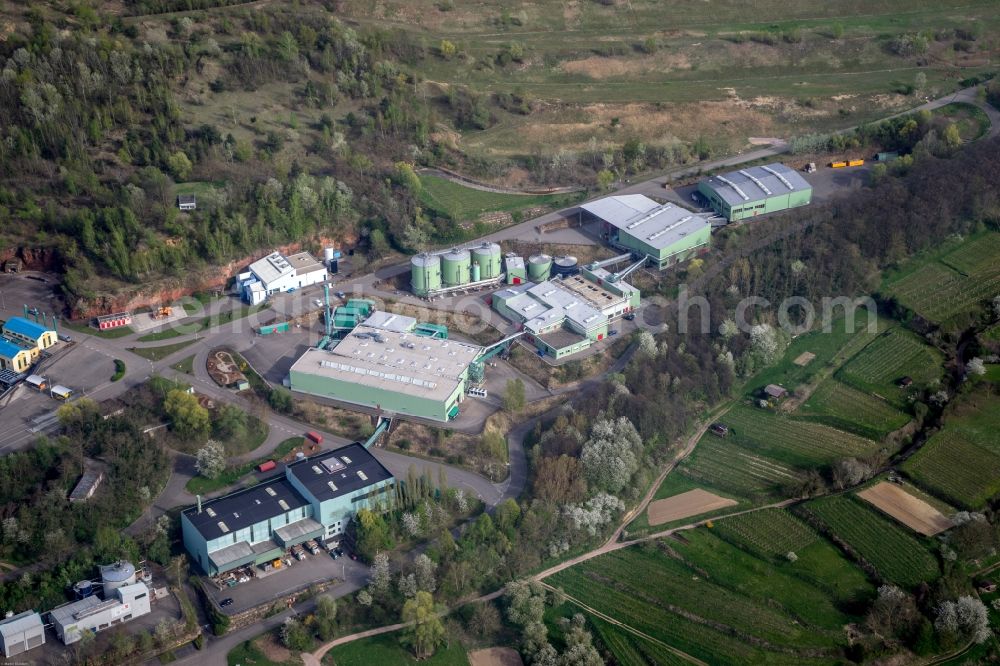 Ringsheim from above - Site waste and recycling sorting ZAK Zweckverband Abfallbehandlung Kahlenberg on Bergwerkstrasse in Ringsheim in the state Baden-Wuerttemberg