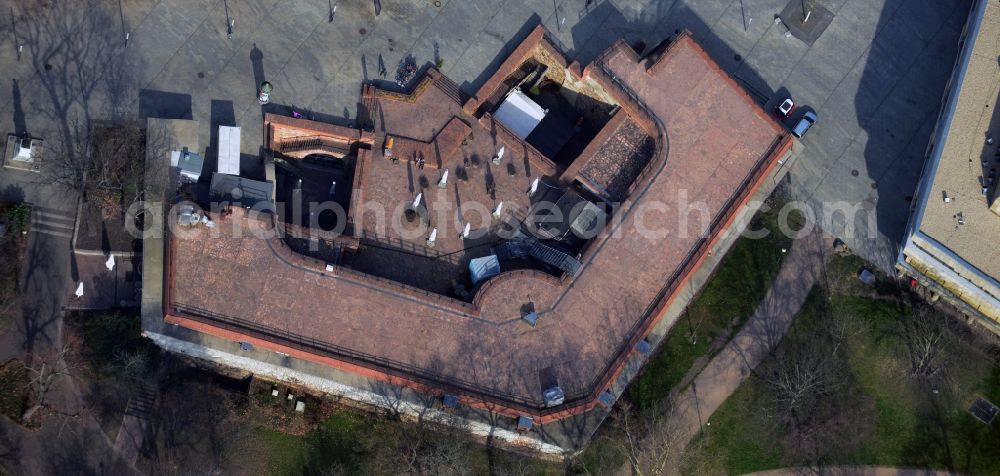 Aerial image Leipzig - Terrain Moritzbastei at the University Road in Leipzig in Saxony