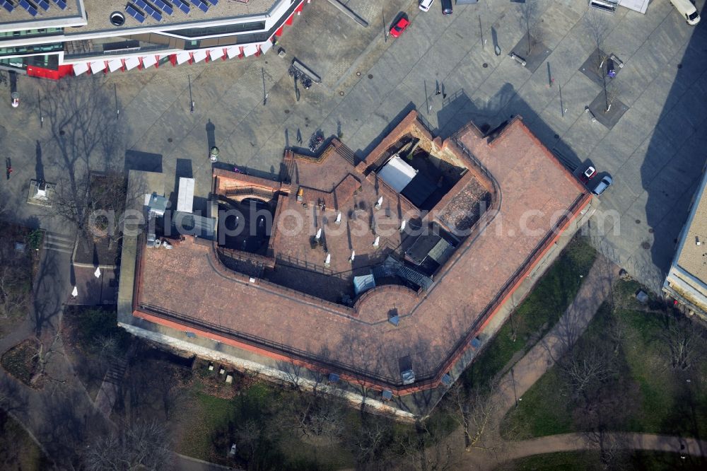 Aerial photograph Leipzig - Terrain Moritzbastei at the University Road in Leipzig in Saxony