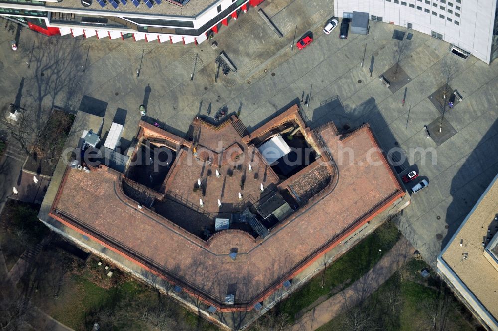 Leipzig from above - Terrain Moritzbastei at the University Road in Leipzig in Saxony