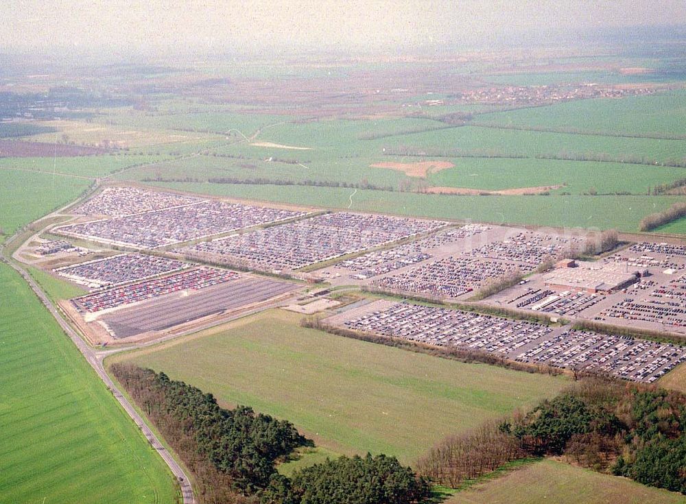 Aerial image Etzin / BRB - Gelände der MOSOLF - Autoservice GmbH in Etzin bei Nauen / BRB