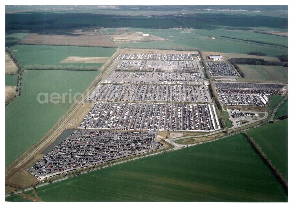 Aerial photograph Etzin / BRB - Gelände der MOSOLF - Autoservice GmbH in Etzin bei Nauen / BRB