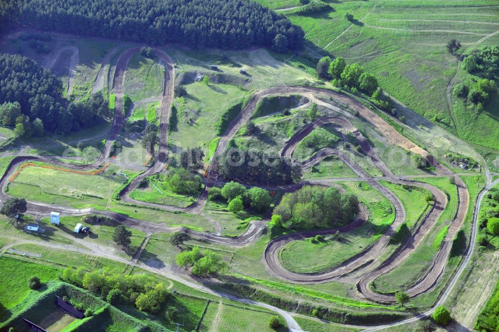 Aerial photograph Wriezen - Areo of th racecourse of MC Wriezen in federal state Brandenburg