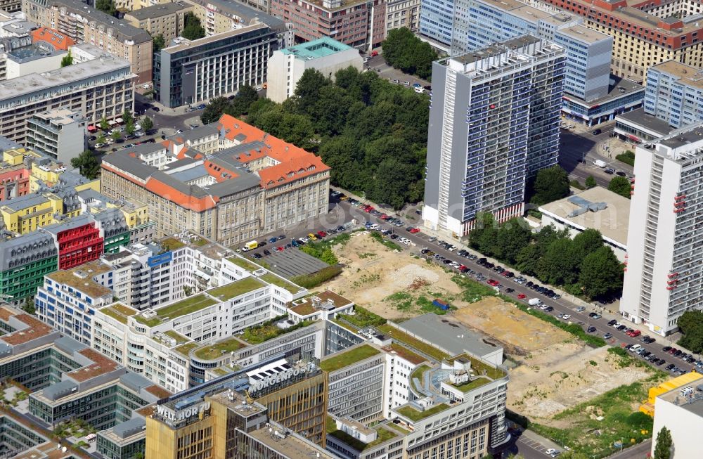 Aerial photograph Berlin OT Mitte - View of the area of the new construction project Markgrafenkarree in the district of Mitte in Berlin