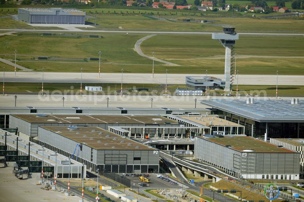 Aerial image Schönefeld - Site of the new airport BER / BBI AIRPORT BERLIN BRANDENBURG Willi Brandt in Schönefeld in Brandenburg. The new terminal is in the south of the airport Berlin -Schoenefeld quality built