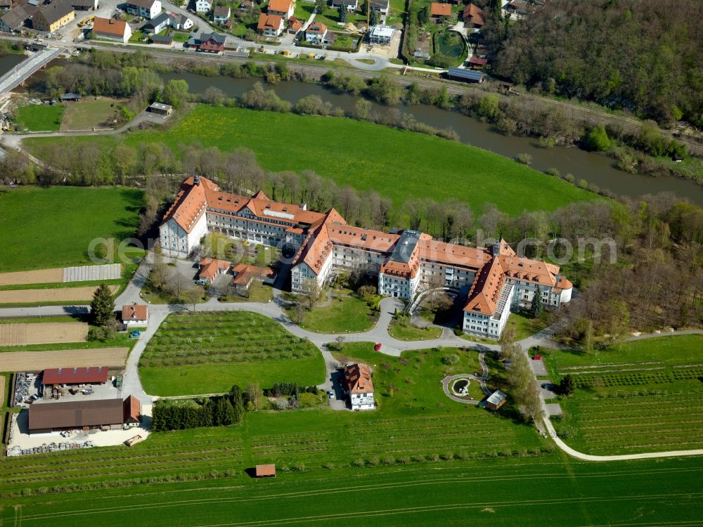 Aerial image Untermarchtal - Grounds of the nursing home Maria Hilf and motherhouse of the Vincentian Congregation in Untermarchtal in Baden-Württemberg