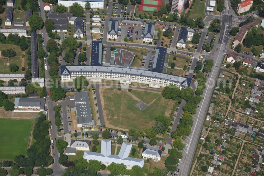 Wiesbaden from above - Police Headquarters West Hesse at the Konrad-Adenauer-Ring in Wiesbaden in Hesse