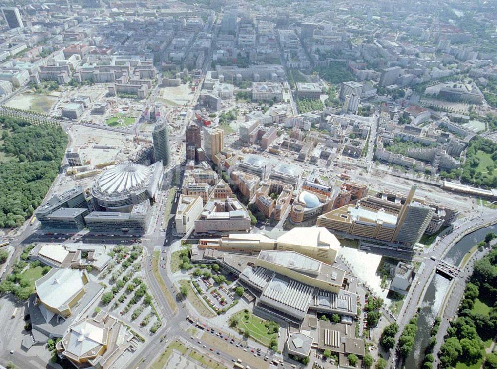 Berlin - Tiergarten from the bird's eye view: Gelände des Potsdamer Platzes in Berlin-Tiergarten - ein Objekt der HVB - Projekt GmbH.