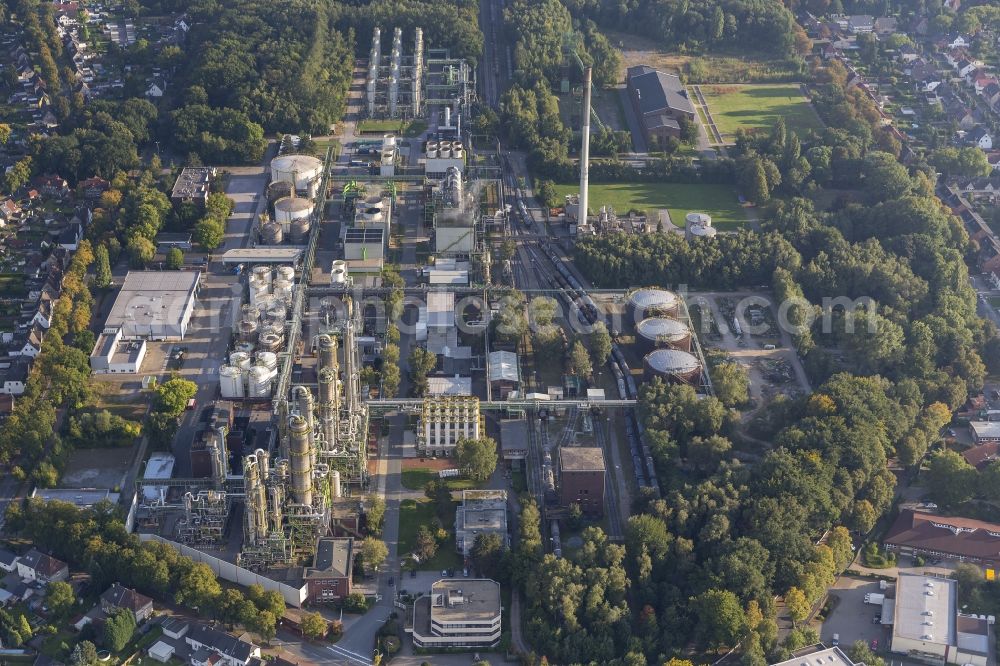 Aerial photograph Gladbeck - Grounds of Ineos Phenol Gladbeck Gladbeck in the Ruhr area at Zweckel in North Rhine-Westphalia