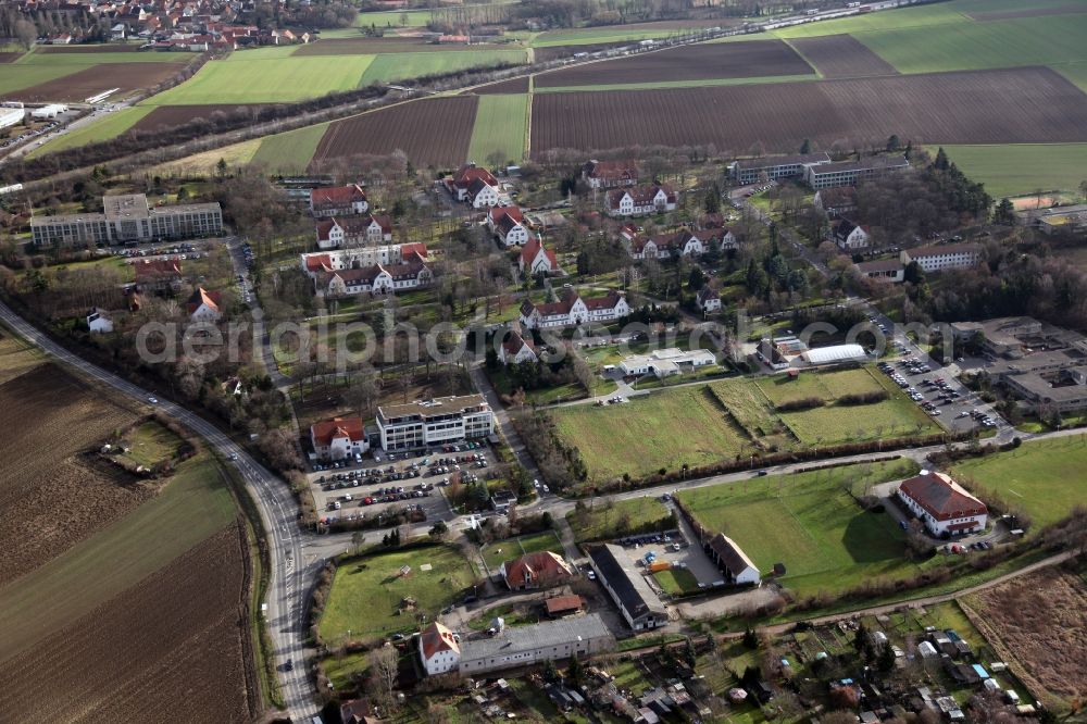 Aerial image Alzey - Psychiatric hospital in Alzey in the state of Rhineland-Palatinate