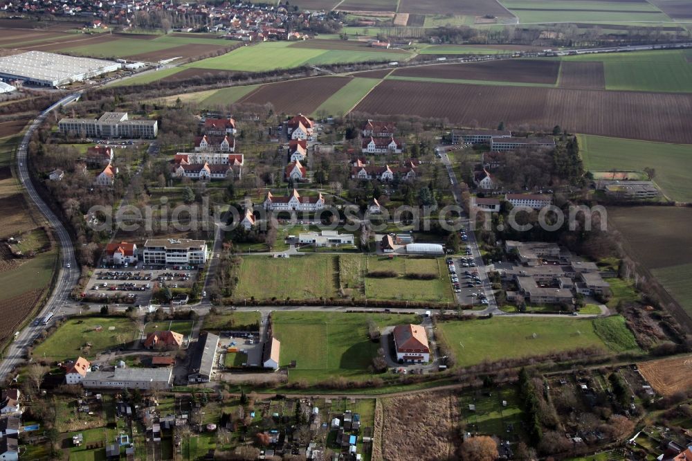 Aerial photograph Alzey - Psychiatric hospital in Alzey in the state of Rhineland-Palatinate