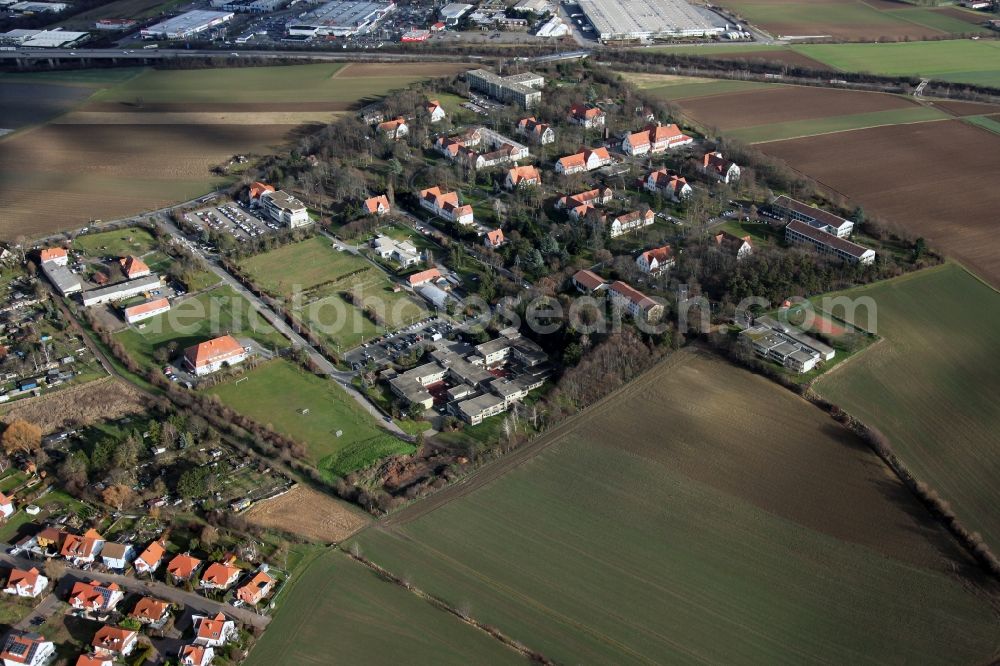 Alzey from above - Psychiatric hospital in Alzey in the state of Rhineland-Palatinate