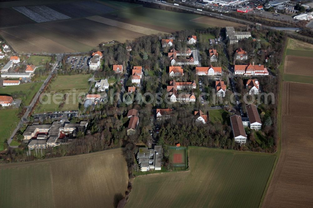 Aerial image Alzey - Psychiatric hospital in Alzey in the state of Rhineland-Palatinate