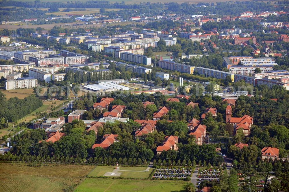 Aerial image Neuruppin - Site of the Ruppin clinics in Neuruppin in Brandenburg