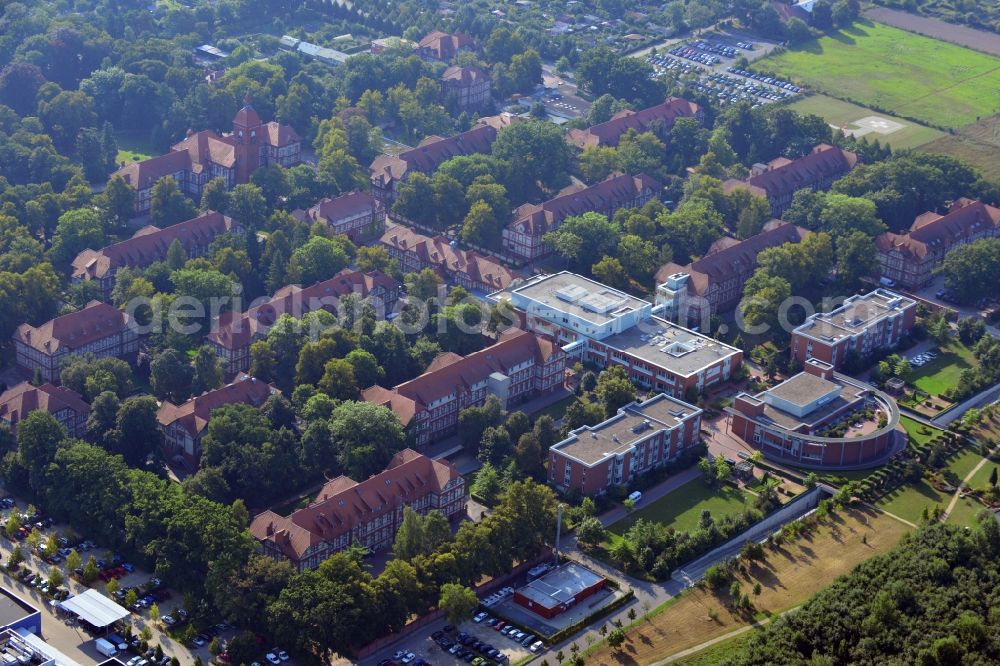 Aerial photograph Neuruppin - Site of the Ruppin clinics in Neuruppin in Brandenburg