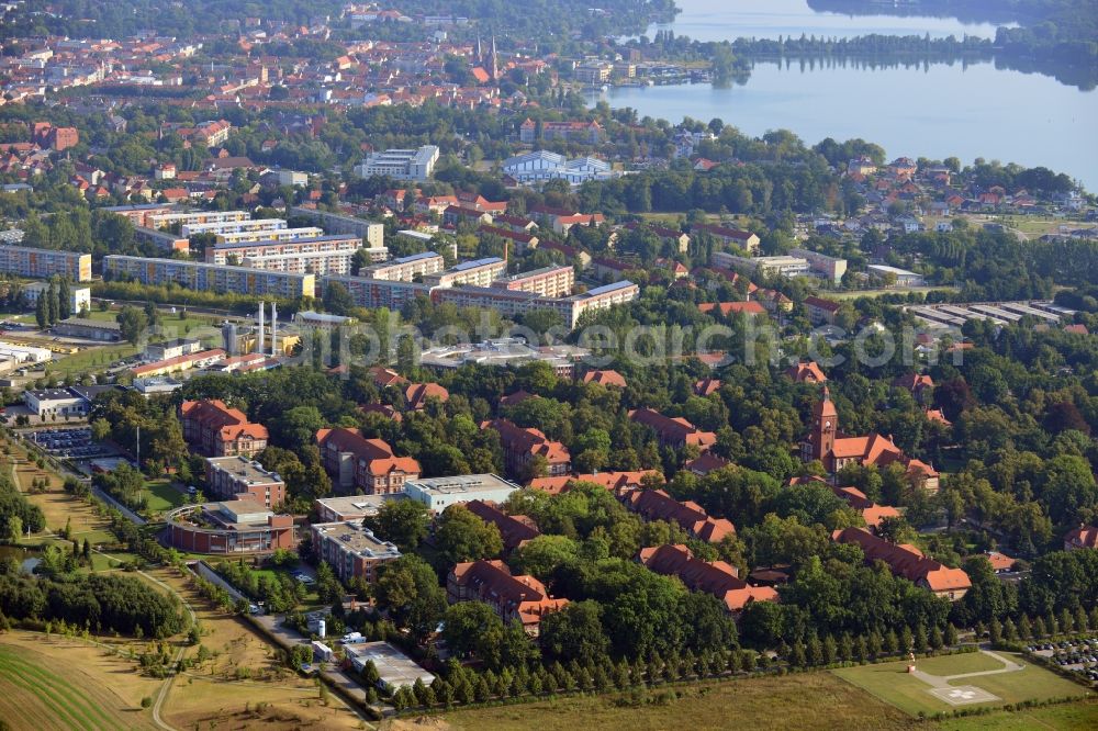 Aerial image Neuruppin - Site of the Ruppin clinics in Neuruppin in Brandenburg