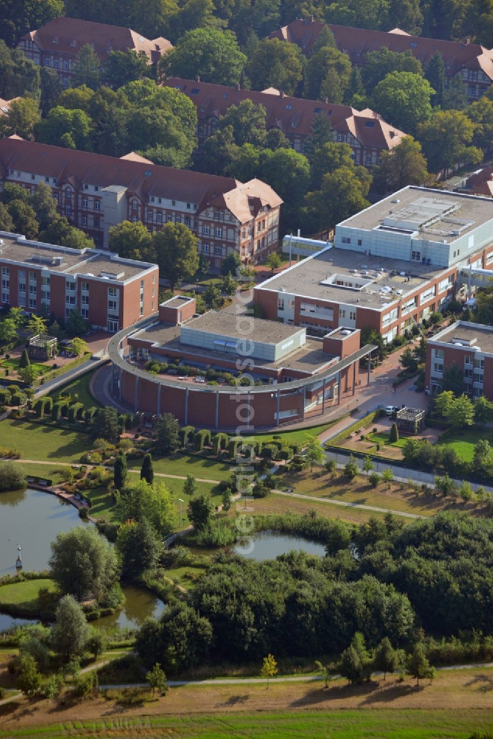 Aerial photograph Neuruppin - Site of the Ruppin clinics in Neuruppin in Brandenburg