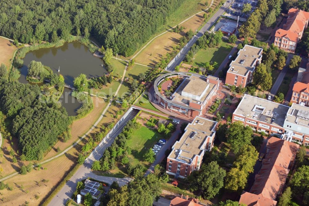 Aerial photograph Neuruppin - Site of the Ruppin clinics in Neuruppin in Brandenburg