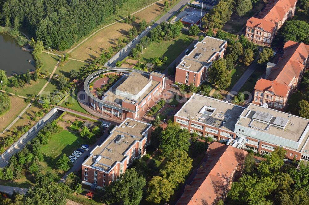 Neuruppin from above - Site of the Ruppin clinics in Neuruppin in Brandenburg