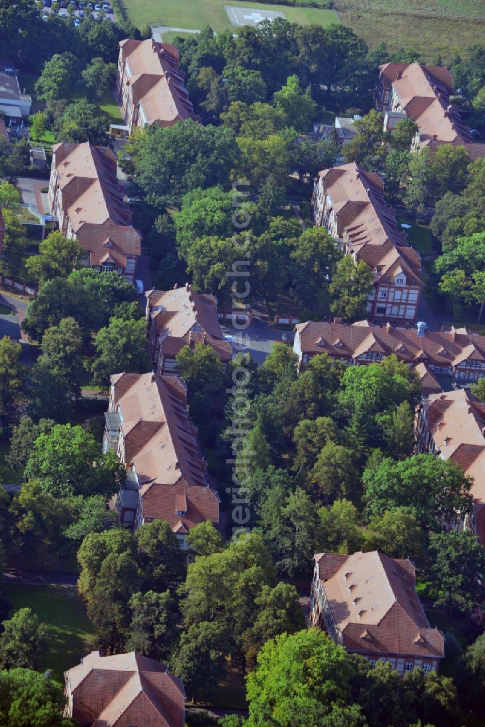 Aerial image Neuruppin - Site of the Ruppin clinics in Neuruppin in Brandenburg