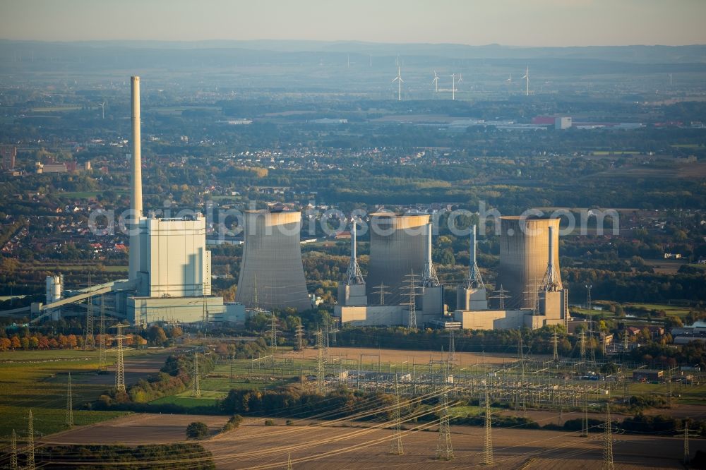 Aerial photograph Werne - Site of the RWE gas and steam turbine power plant in Werne in the state of North Rhine-Westphalia