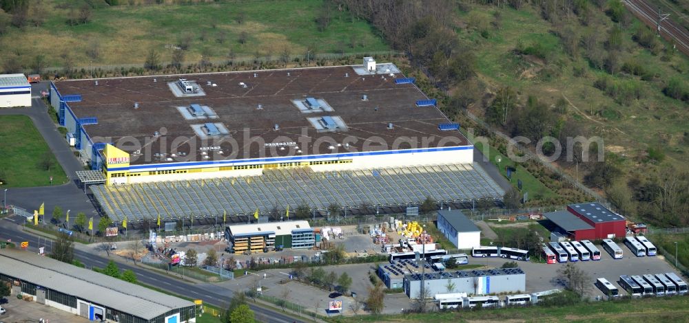 Aerial image Falkensee - Grounds of Selgroß - Market in Falkensee in Brandenburg