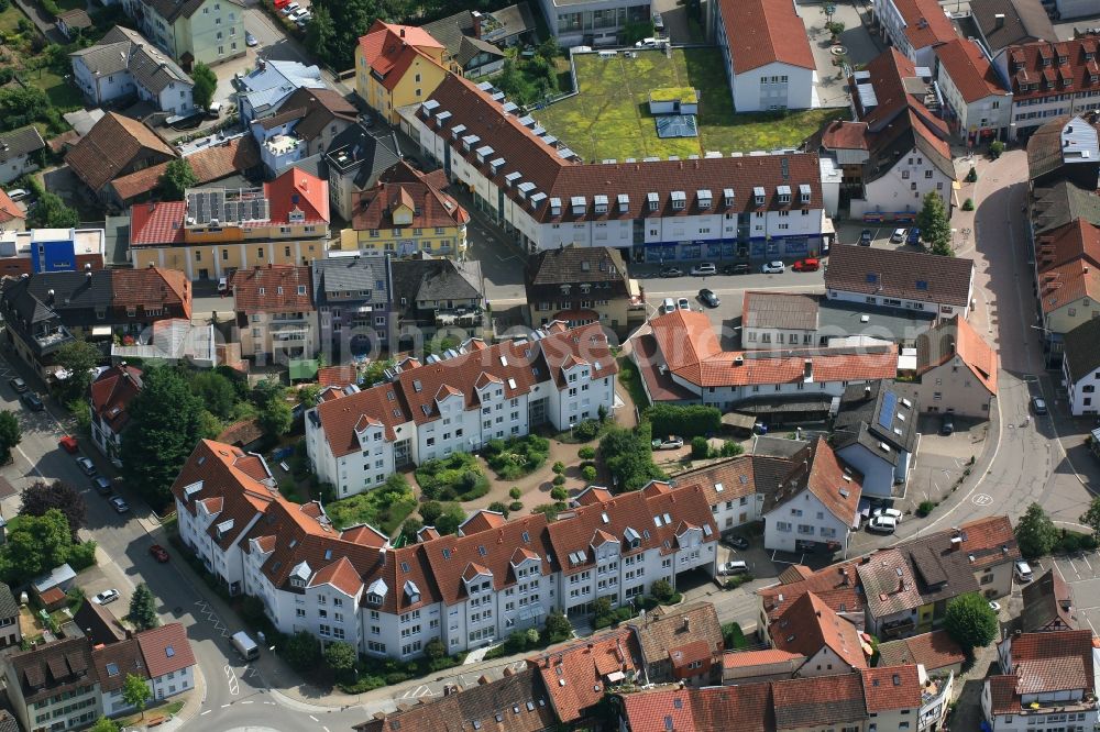 Schopfheim from above - Dwelling - Building and sheltered accomodation for the elderly Schaerers Au in Schopfheim in the state Baden-Wurttemberg, Germany