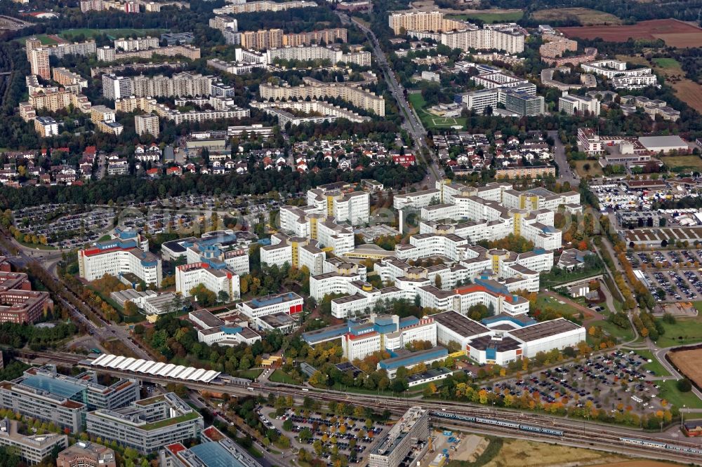 Aerial image München - Company grounds and facilities of Siemens-AG in Munich in the state Bavaria