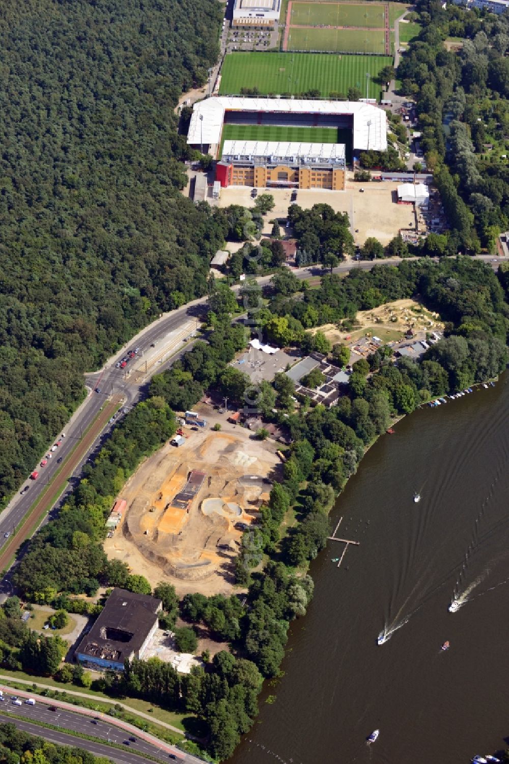 Berlin from the bird's eye view: Site of the skate parks Mellow Park in Berlin Köpenick