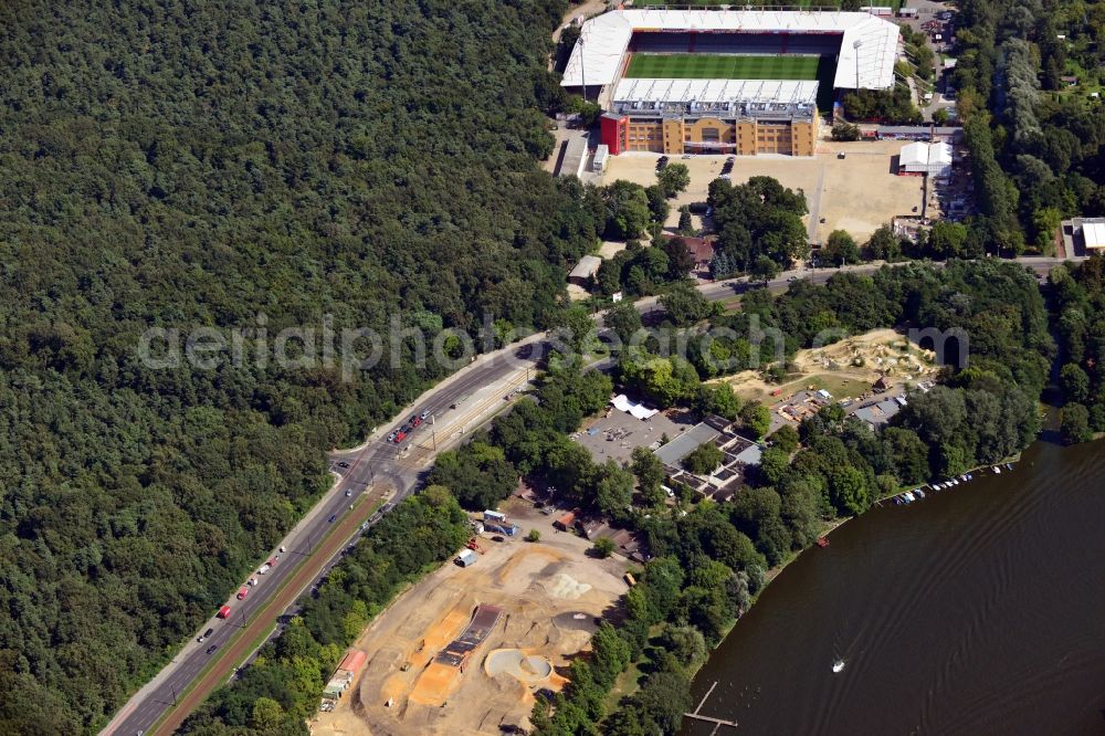 Aerial image Berlin - Site of the skate parks Mellow Park in Berlin Köpenick