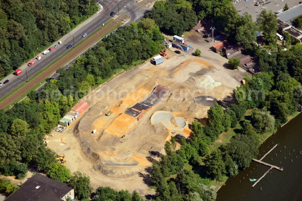 Aerial photograph Berlin - Site of the skate parks Mellow Park in Berlin Köpenick