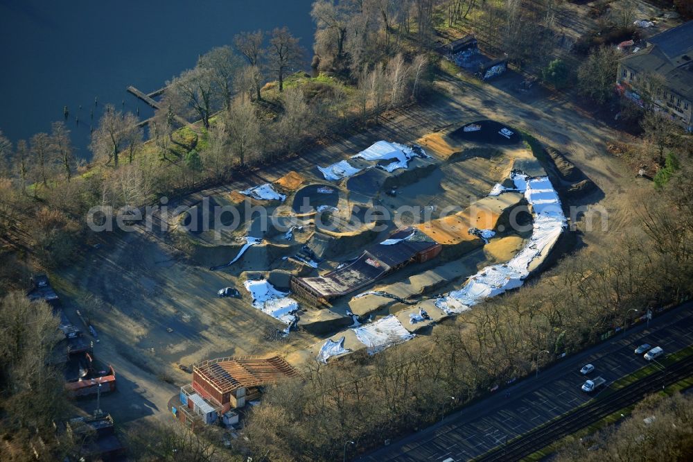 Aerial image Berlin - Site of the skate parks Mellow Park in Berlin Köpenick