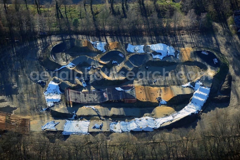 Aerial photograph Berlin - Site of the skate parks Mellow Park in Berlin Köpenick