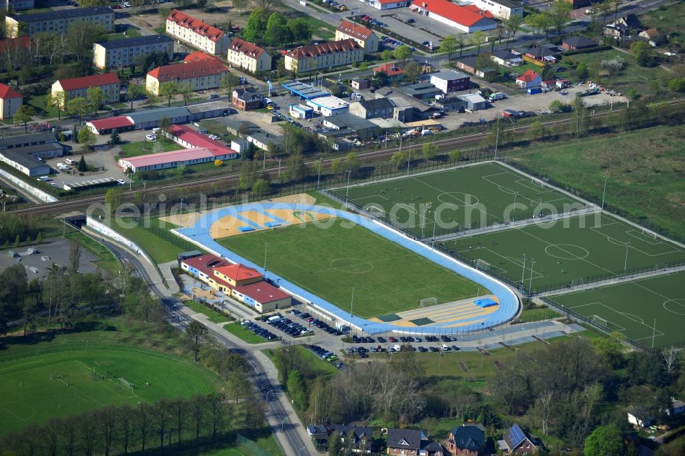 Aerial image Falkensee - Grounds of the Sports Park Rose Street in Falkensee in Brandenburg